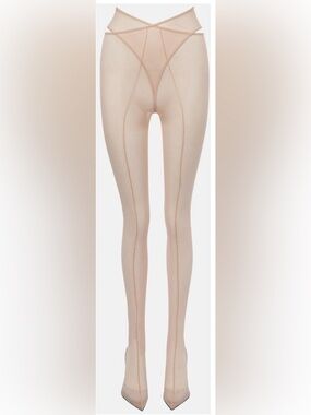 The Attico Cheopissima Limited Edition beige/Pink Mesh Boots